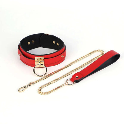 Crimson Command Collar Leash