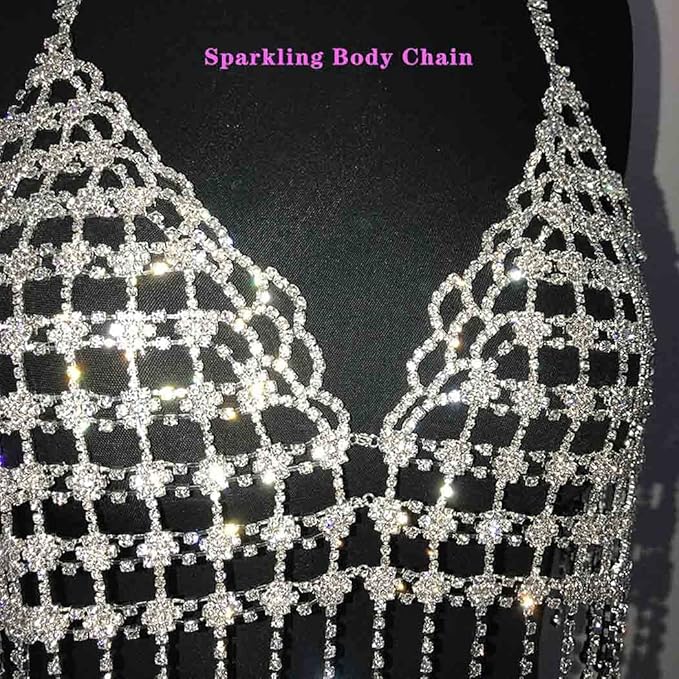 Glitter Luxury Diamond Chain Top