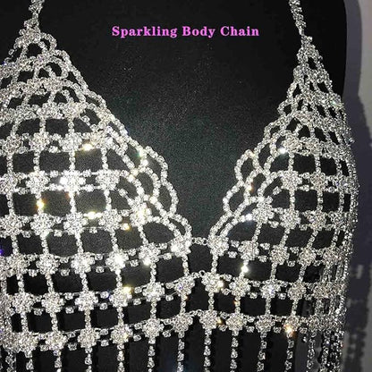 Glitter Luxury Diamond Chain Top