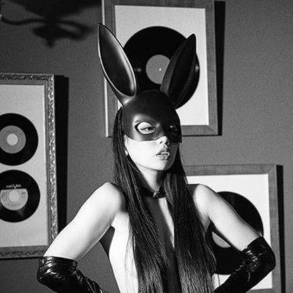 Unisex Plastic Bunny Mask with Long Ears
