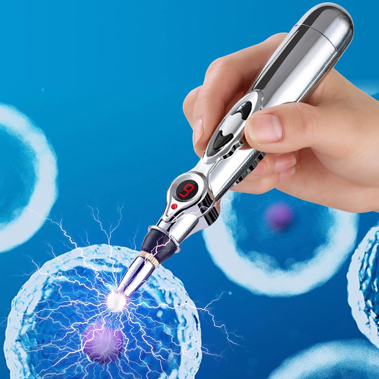 Electric Head Plastic Massager Pen
