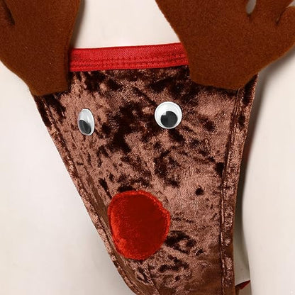 Unisex Christmas Deer Thong