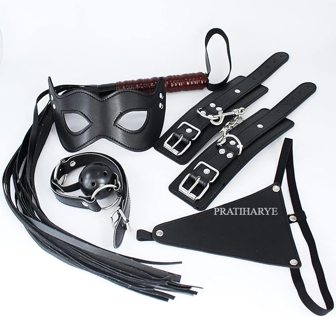 Faux Leather 6pc BDSM Kit