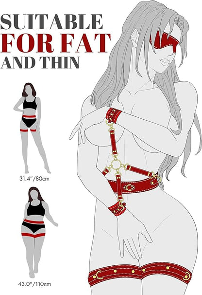 Premium 6pc Pu Leather Body Restraint