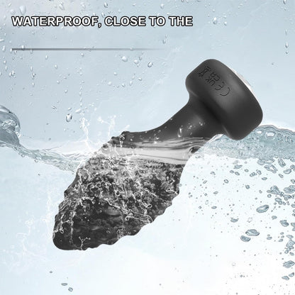 360° Rotating Remote Control Textured Vibrating Butt Plug