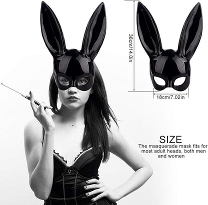 Unisex Plastic Bunny Mask with Long Ears