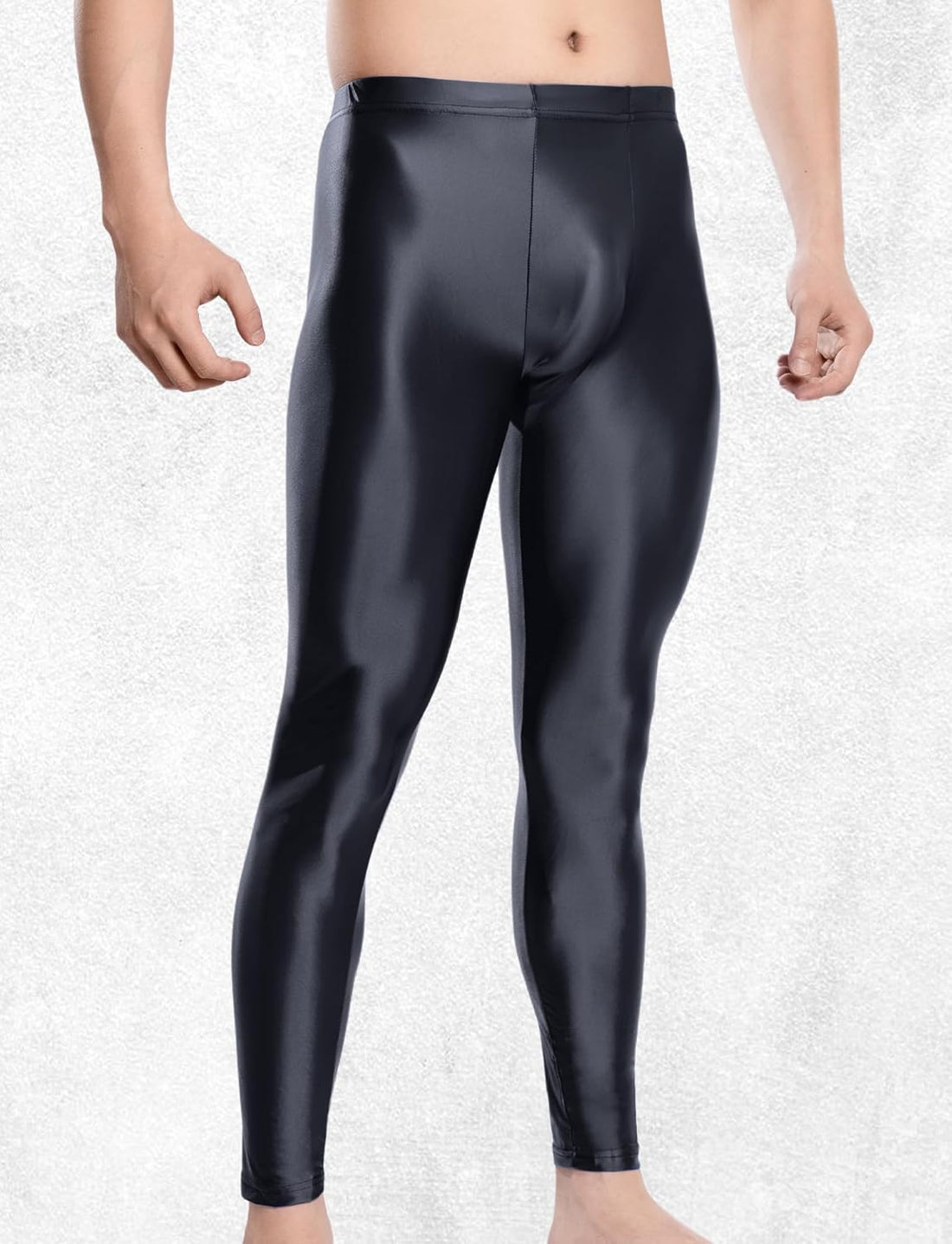 Men Shinny Glossy Tights Legging