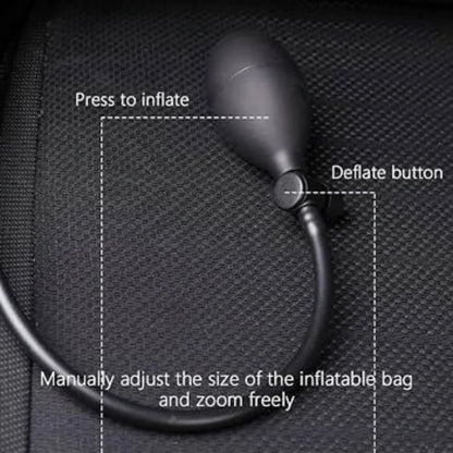 Black Inflatable Vibrating Adult Toy with Manual Air Pump