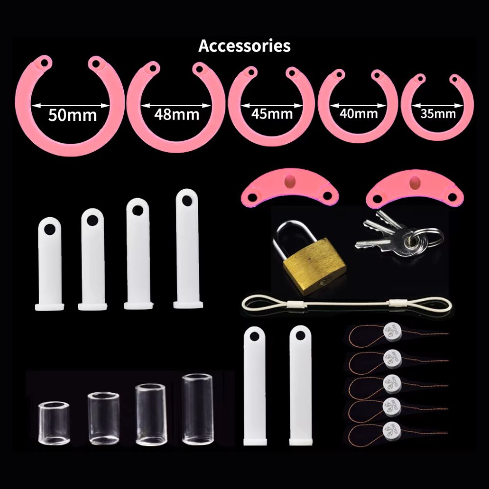 Premium Silicone Male Chastity Cage lock