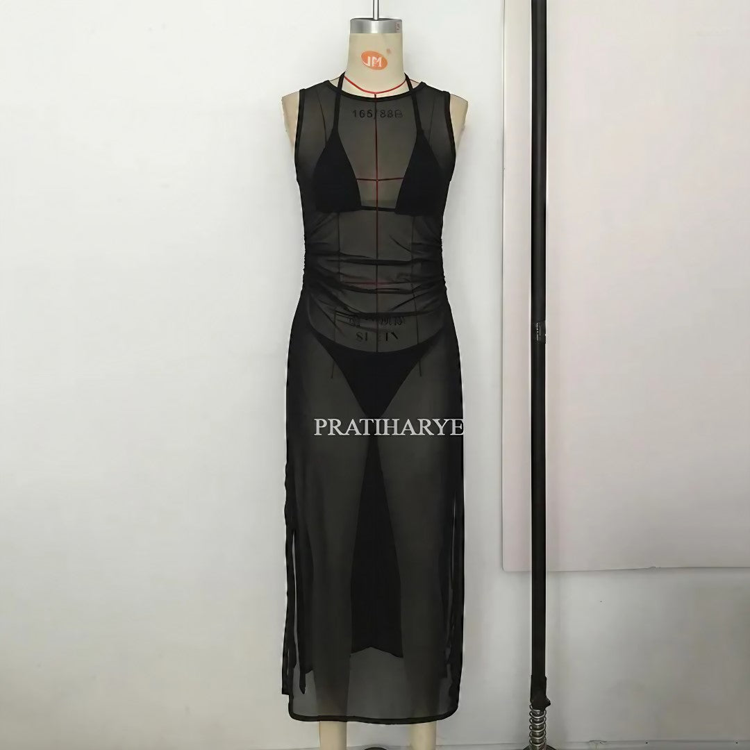 Side Slit Long Gown Beachwear Design