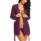 Mesh Lace Kimono Robe