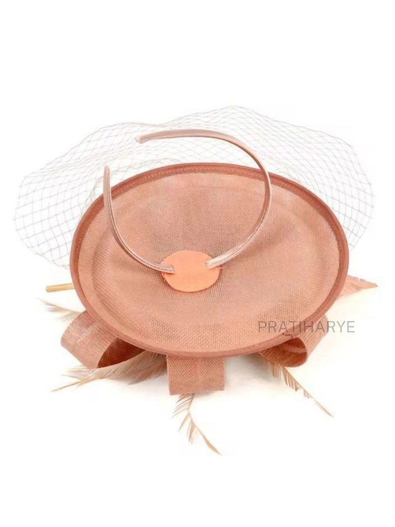 Premium Blush Pink Fascinator Hat For wedding Party | HAT-13