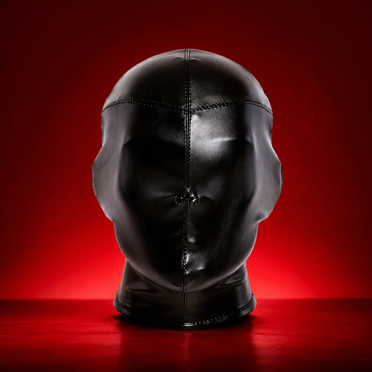 Leather Bondage Full Head Hood Breathable Fetish Mask