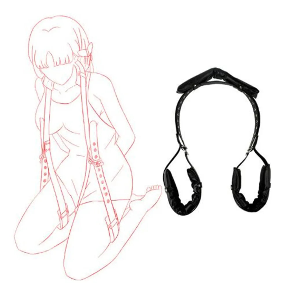 Bondage Position Straps with Padded Wrist &amp; Thigh Cuffs