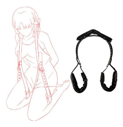 Bondage Position Straps with Padded Wrist &amp; Thigh Cuffs