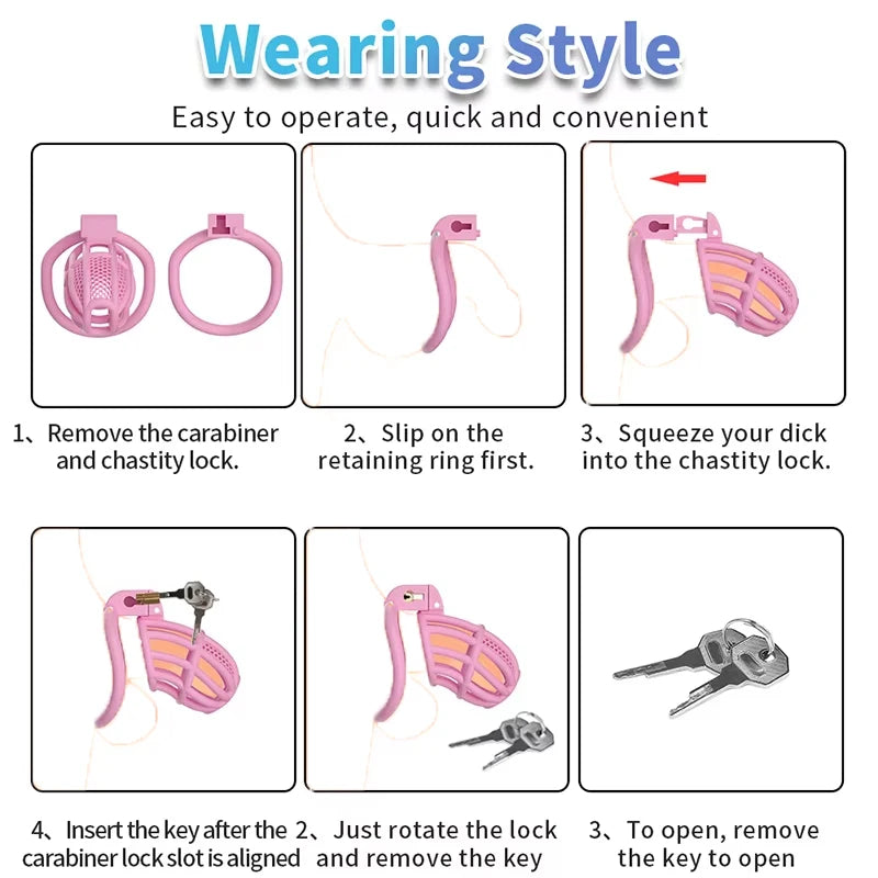 PVC Honeycomb Chastity Cage