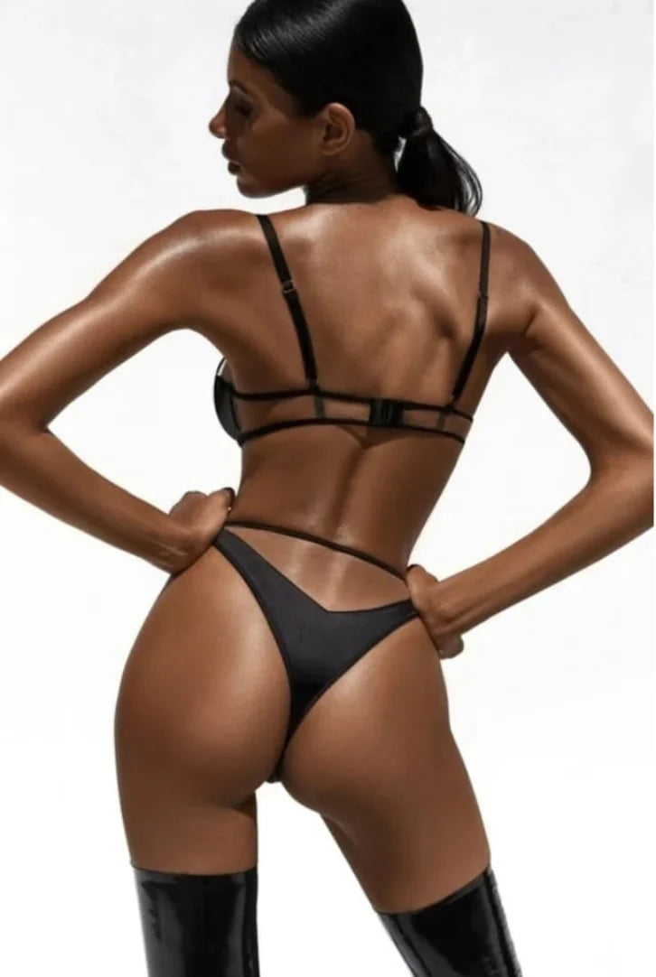 Sexy Lingerie Cut Out Strappy Bikni Set