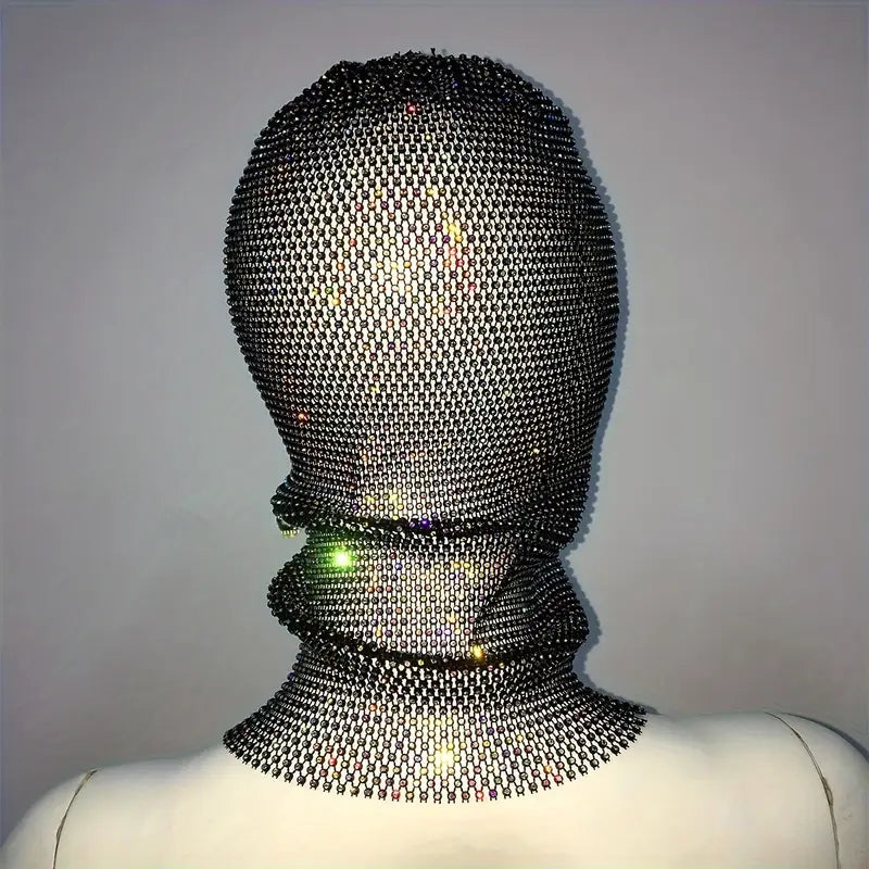 Balaclava Rhinestone Crystal Headwear Mask