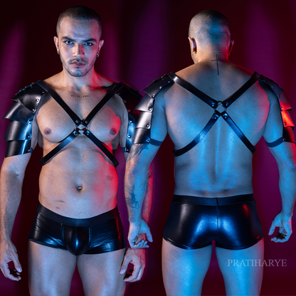Male Dominator Leather Armor Harness Set