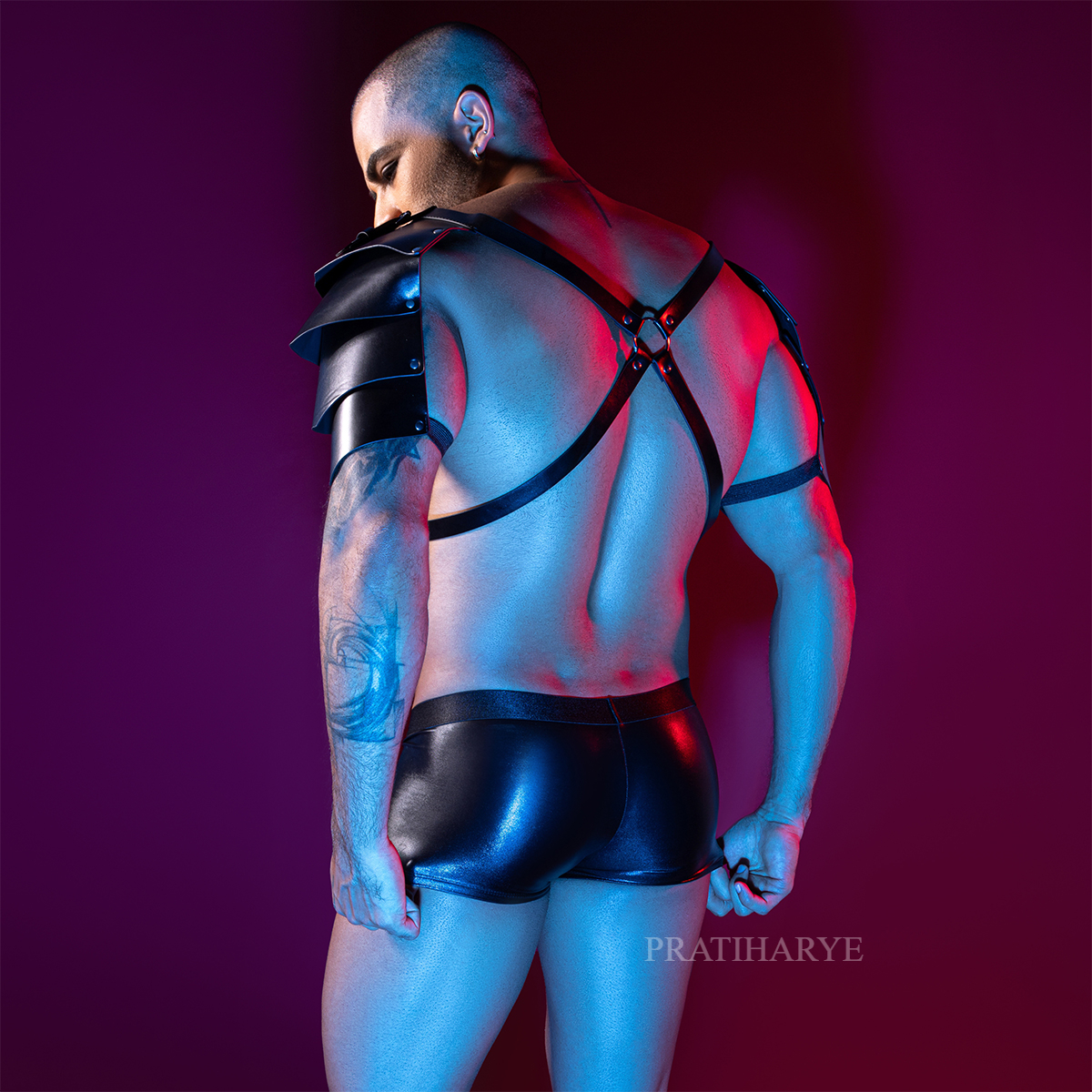 Male Dominator Leather Armor Harness Set