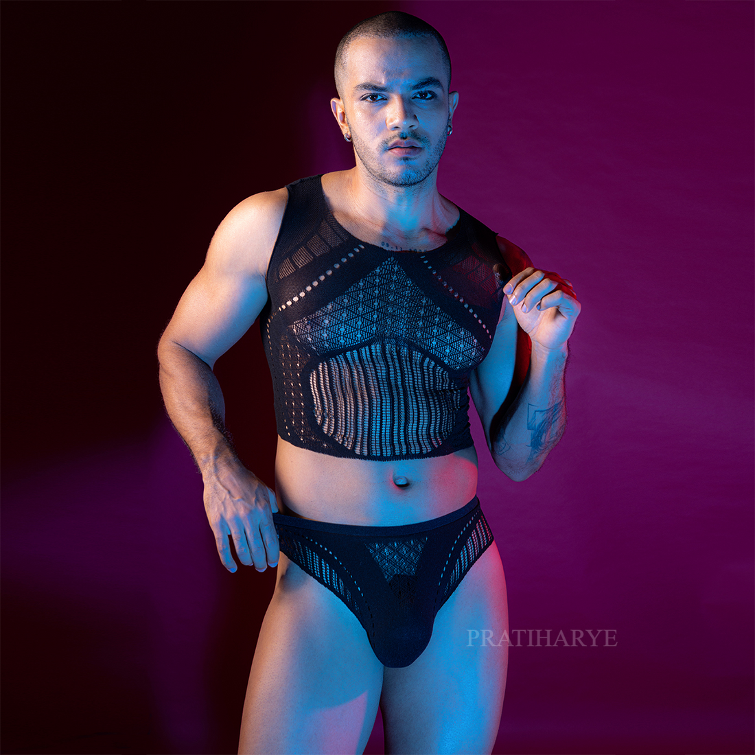 Men Sexy Fishnet Set