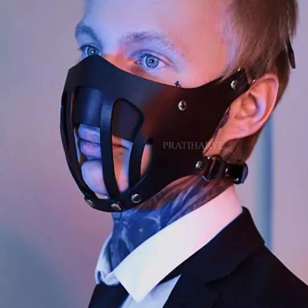 Premium PU leather Bondage Mask