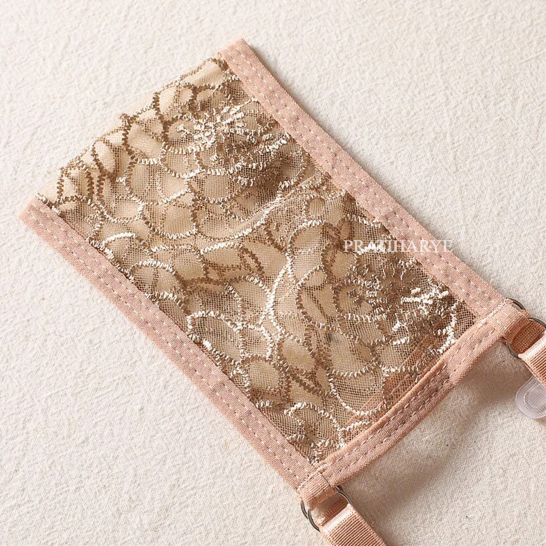 Floral Lace Embroidery Garter Set - Pratiharye