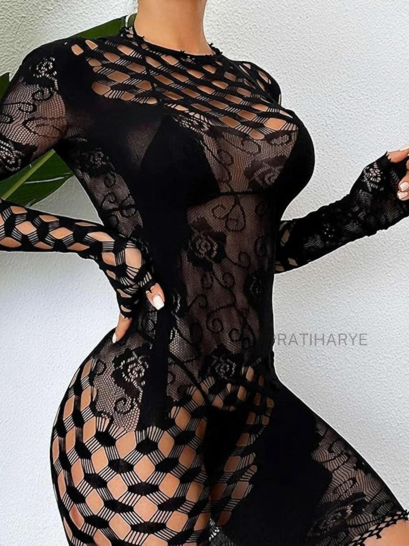 Premium Mini Fishnet Dress – PRATIHARYE