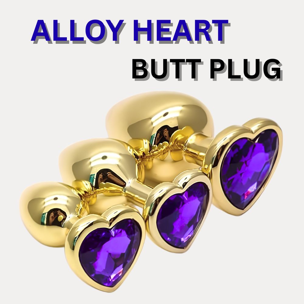 Premium Aluminum Alloy Heart Anal/Butt Plug unisex