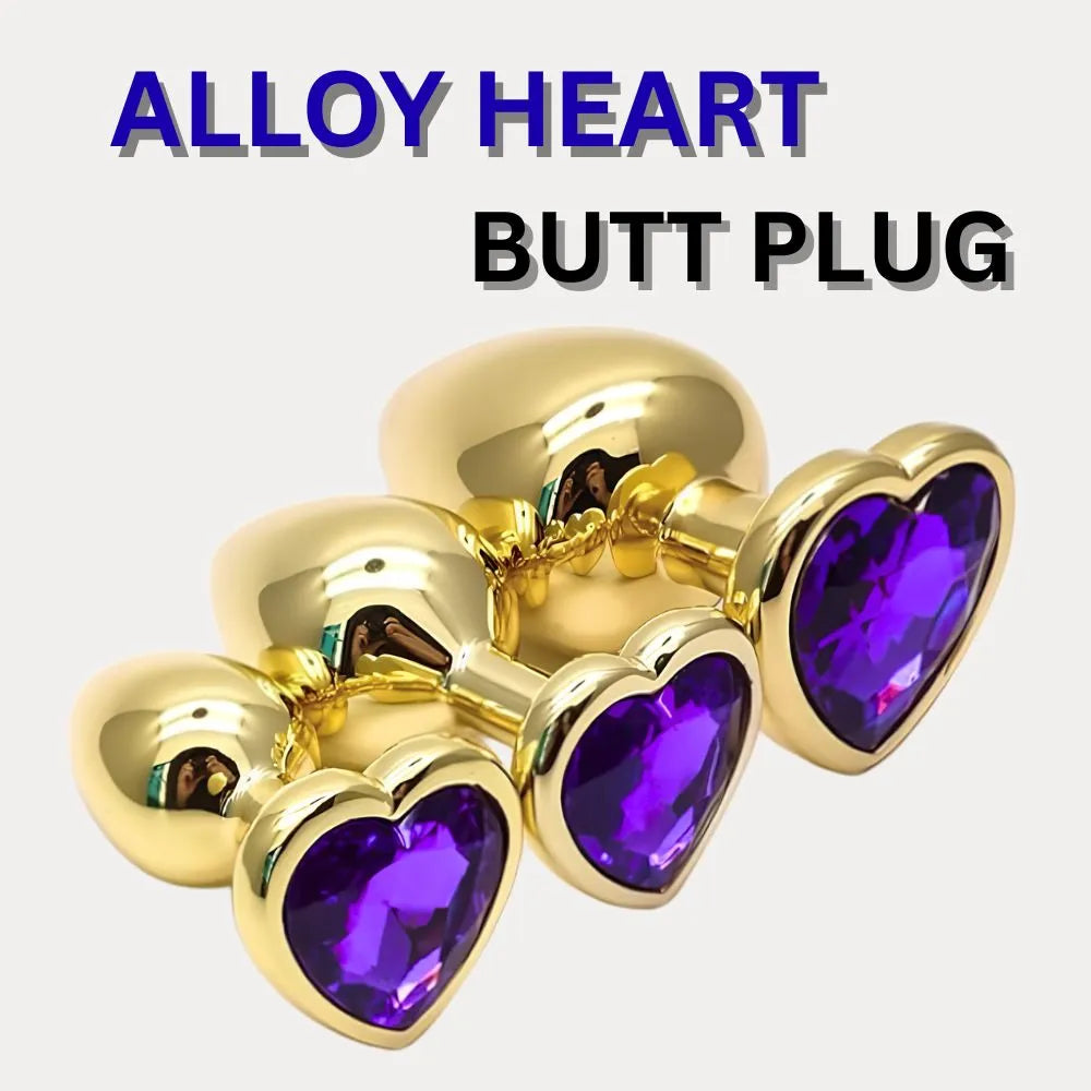 Premium Aluminum Alloy Heart Anal/Butt Plug unisex