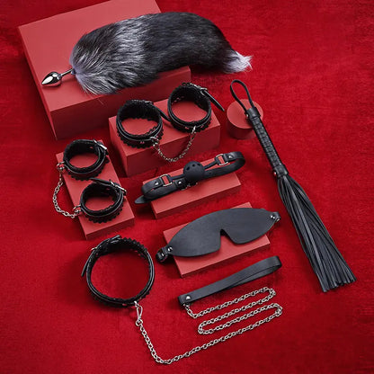 Premium Leather 7pc BDSM Kit