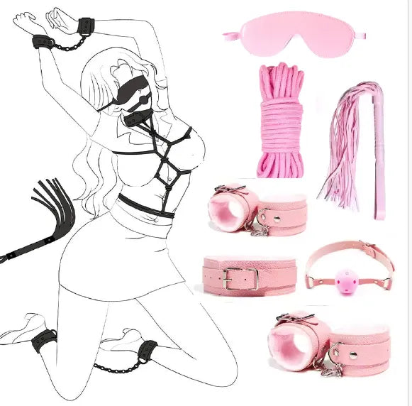 BDSM Bondage Kit for Couples - Pink