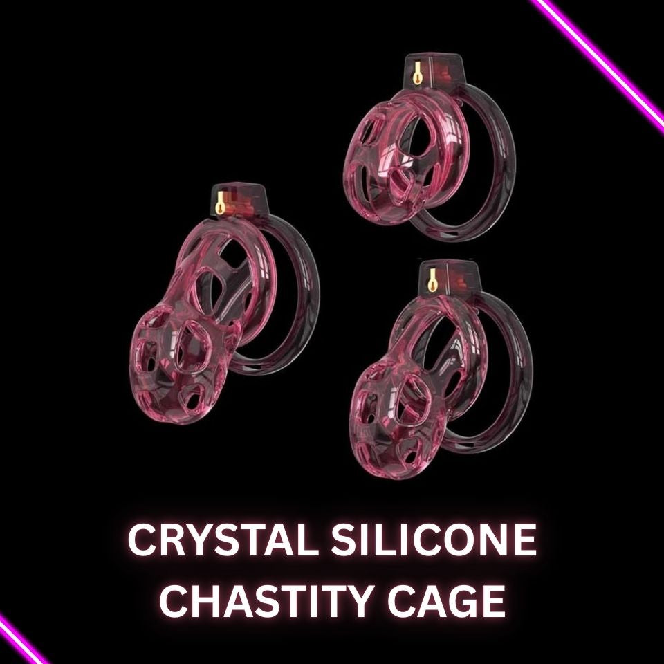 Crystal Silicone Head + 6 Resin Rings Cobra Chasitity Cage