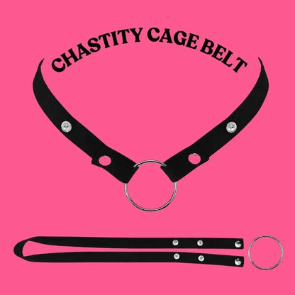 Premium PVC Ribbed Male Chastity Cage