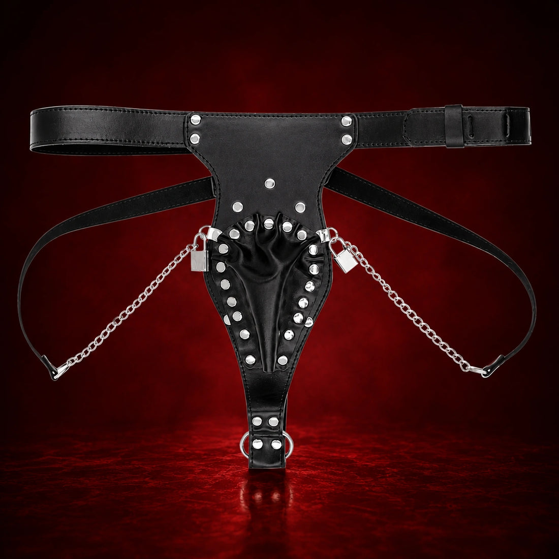 Premium Leather Chastity Harness Belt