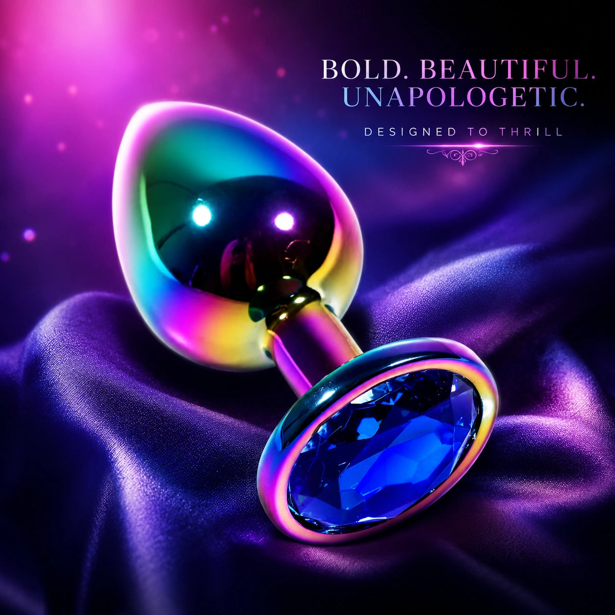 Premium Rainbow Alloy Circle Butt Plug unisex