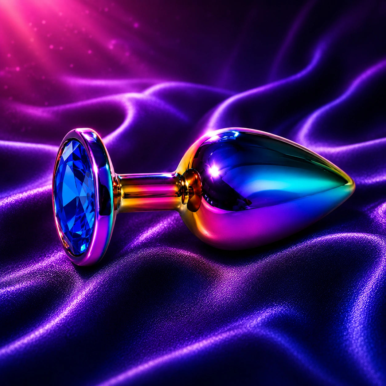 Premium Rainbow Alloy Circle Butt Plug unisex