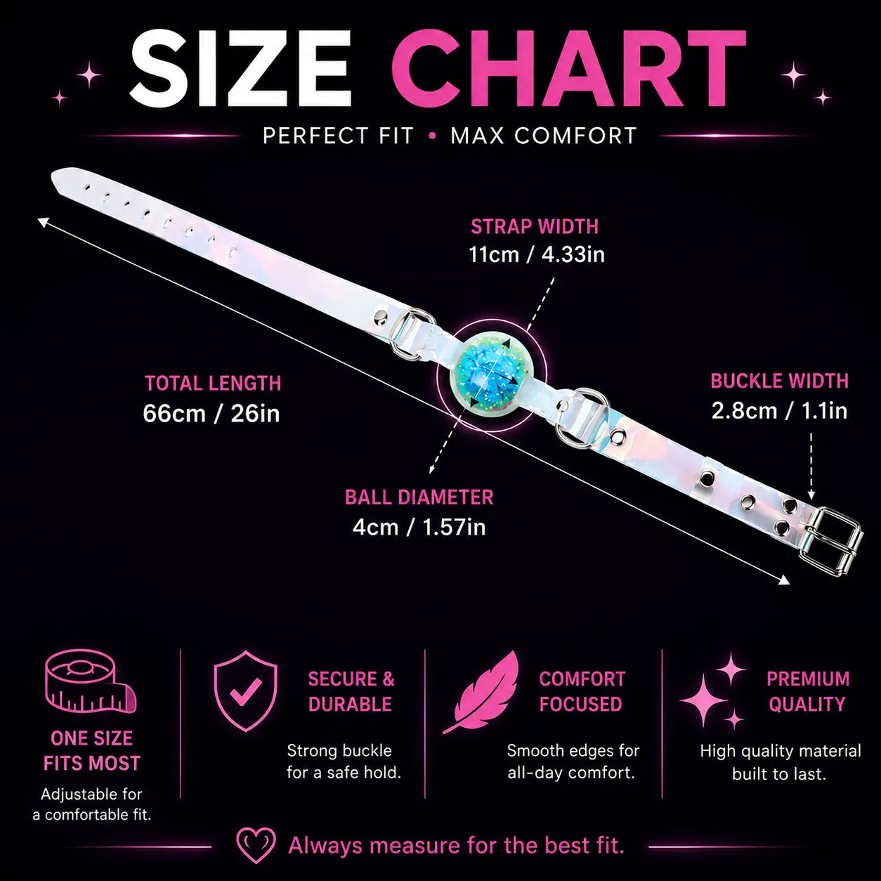 Premium BDSM Silicone Glitery Mouth Gag Ball