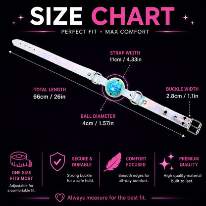Premium BDSM Silicone Glitery Mouth Gag Ball