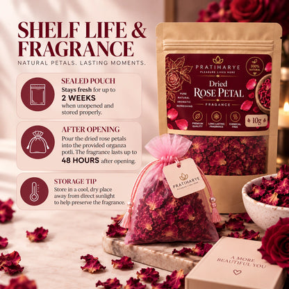 Dried Rose Petals Fragrance 10g Potli