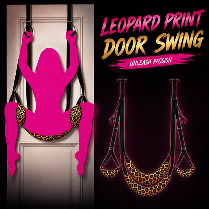 Leopard Print Door Swing Sex Swing for Adults