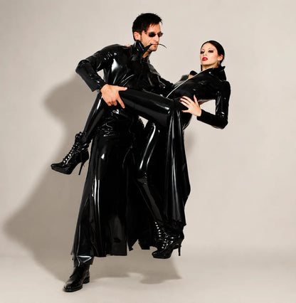 High Gloss Latex Fashion Couple Suit