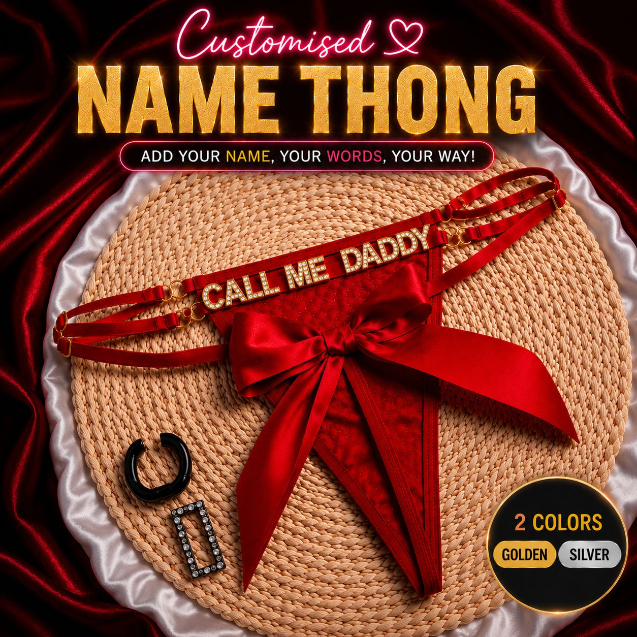 Women Thong Keywords
Pratiharye thong
women thong underwear
Glamorous Pearl Embellished Chain Thong
Customised Name Letter Sheer Bow Thong