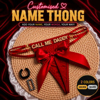 Customised Name Letter Sheer Bow Thong