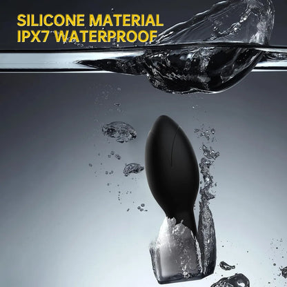 360 Rotation Vibrating Silicone Butt Plug
