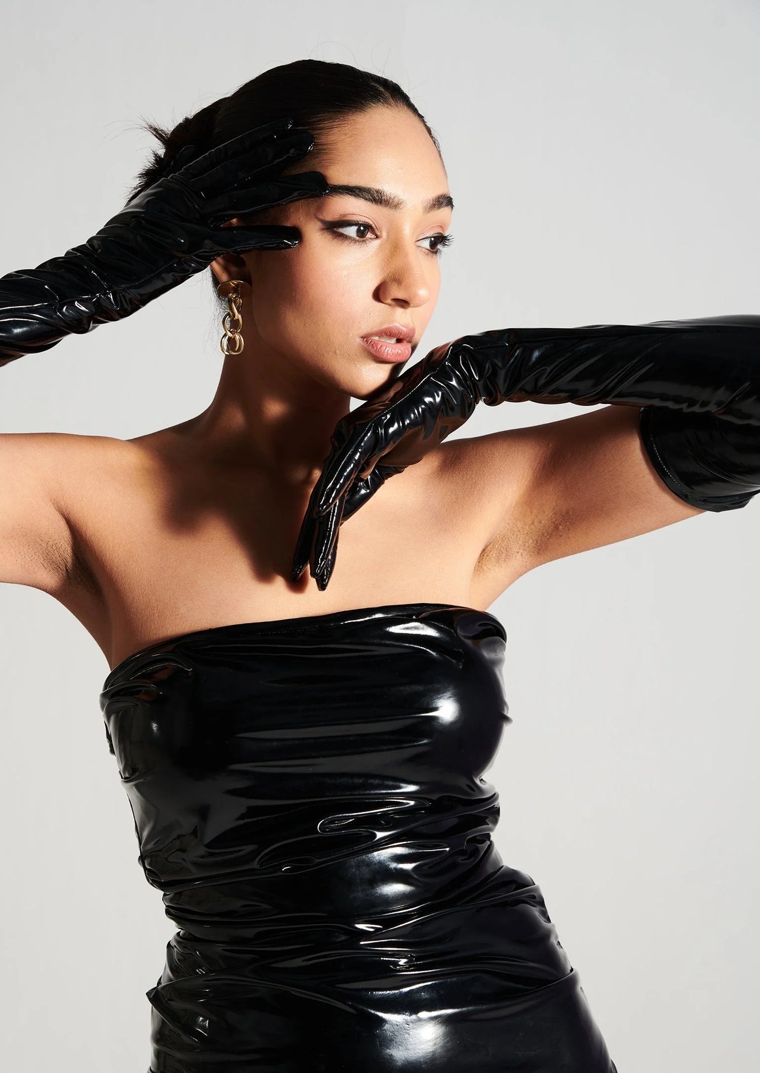 Premium Long Glossy latex gloves