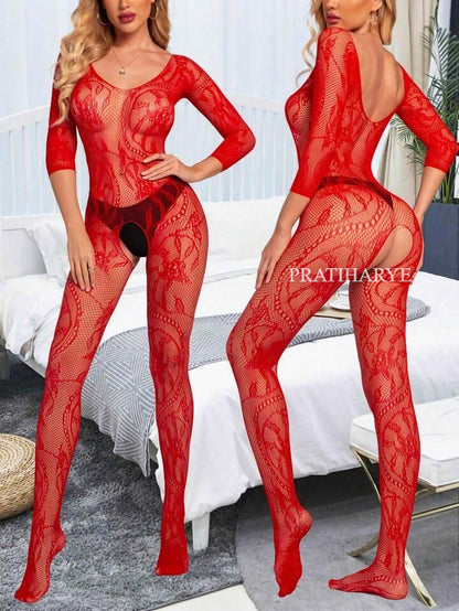 FullBody Fisnet Bodystocking | Crotchless