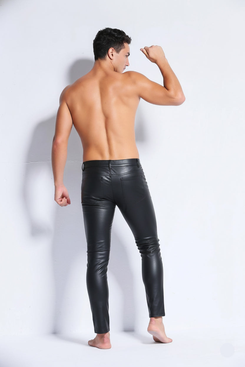 Men’s Matt Finish Open-Front Fetish Pants