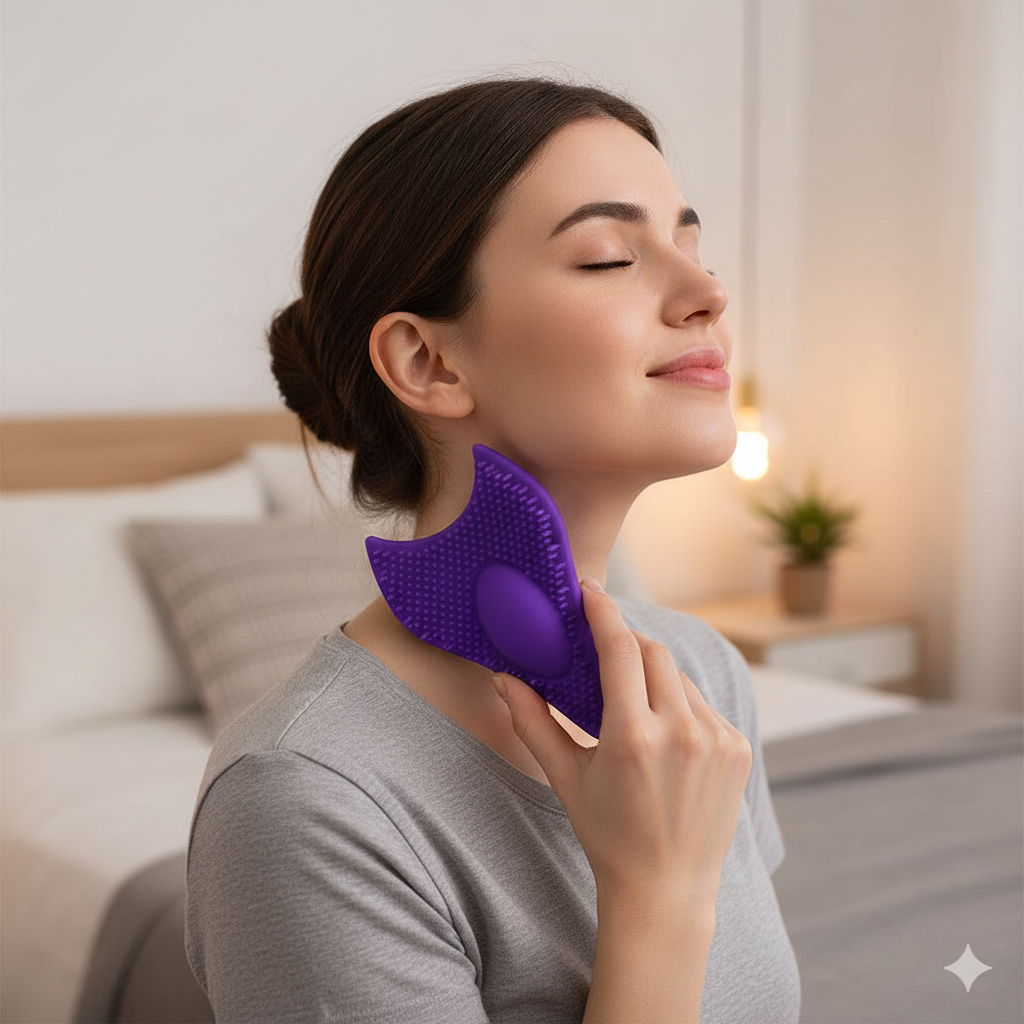 Dotted Silicone Electric Purple Vibrator