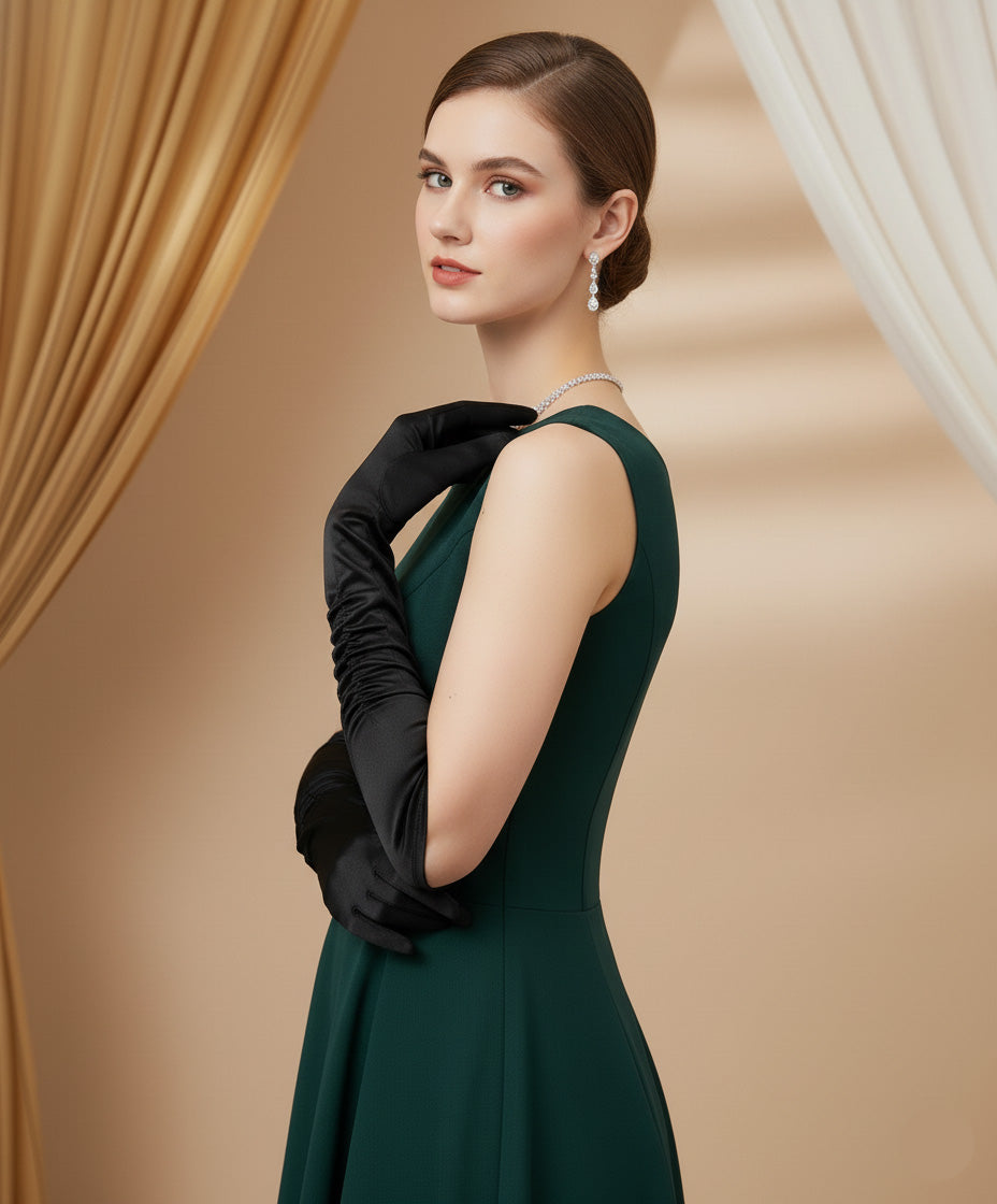 Elegance Satin Opera Gloves